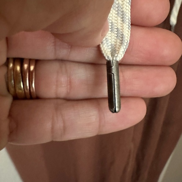 Vuori Pose Henley Jumpsuit XL Brown Stretch Moisture Wicking Ribbed Drawstring - Picture 4 of 16